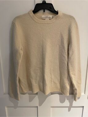 H&M LOGG Women’s Cream Wool Blend Crew Neck Sweater
